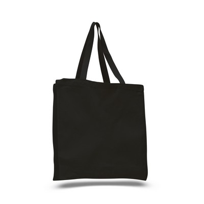 Q-Tees of California® Canvas Gusset Shopper Tote (14"x15"x4")