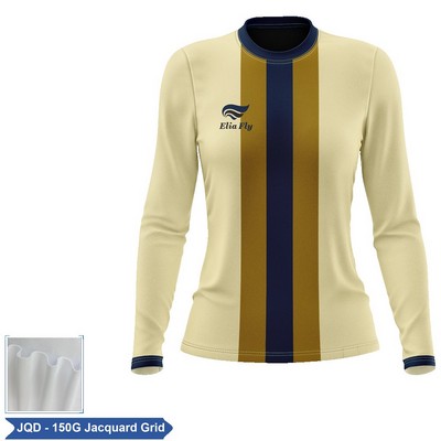 Women's Sublimation 160G Jacquard Long Sleeve T-Shirt