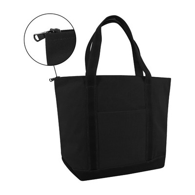 Liberty Bags® XL Zippered Cotton Canvas Resort Tote