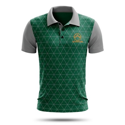Unisex Sublimated Performance Polo Shirt UPF Mesh 5.5OZ